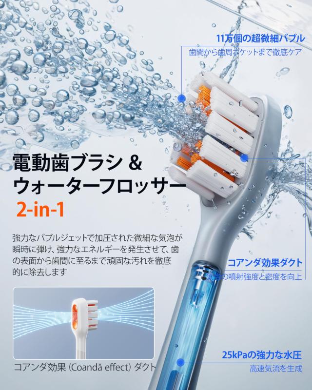 2025最強バブル洗浄 敏感歯の決定版】RANVOO 電動歯ブラシ ソニック