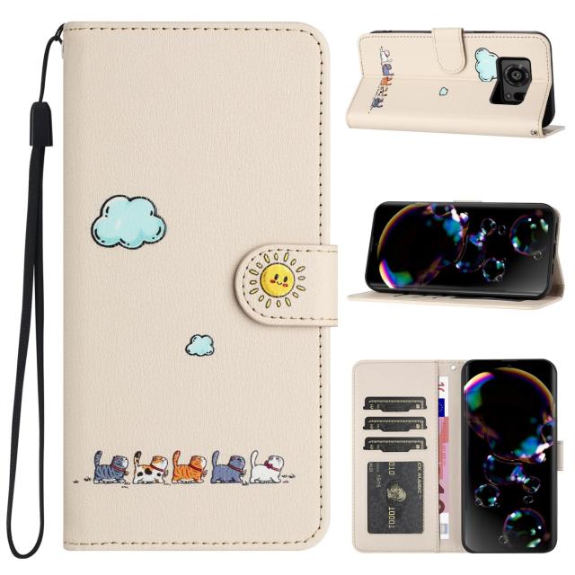 AQUOS R6 ケース 手 スマホバンド付き 持ち手A101SH AQUOS R6専用 クリアケース×レザー