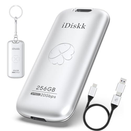 iDiskk 外付けSSD 256GB USB3.2 Gen2*2 読込み最大2000MB/秒 (20Gbps) 超高速軽量小型 ポータブル 外部SSDドライブ・ストレージ Type-C/Uの通販は 12,777円