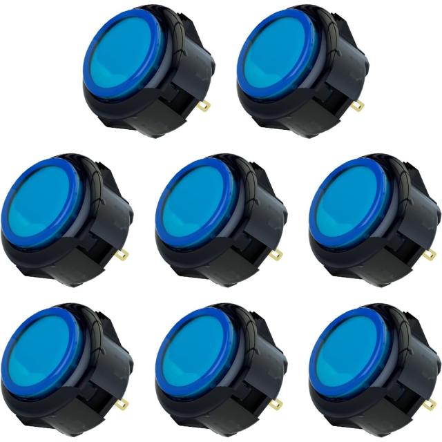 QANBA Gravity KS アケコン ボタン 24/30MM アケコン 静音ボタン 8個