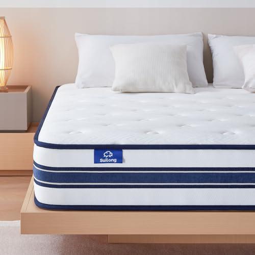 Suilong マッ トレ ス ダブル 硬め 極厚25cm 高反発マッ トレ ス 独立したポケットコイル ベッドマッ トレ ス メモリフォーム 線経2.0ｍｍ スプ