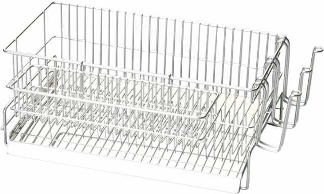 タマハシ 水切り 水切りラック スリム縦型セット 食器 日本製 ステンレス 縦35cm×横19cm 水が流れる MZ-002