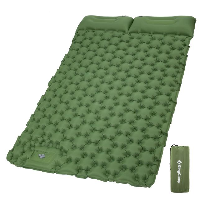 KingCamp エアーマット 足踏み式 キャンプ マット 無限連結可能 枕付き 軽量 防水防潮 コンパクト 折りたたみ インフレーターマット 車中の通販は 9,045円