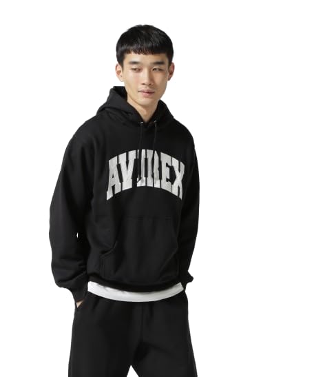 [アヴィレックス] DAILY/デイリー PULLOVER SWEAT PARKA LOGO/プルオーバー スウェット パーカー ロゴ / 783-3931006 メンズ L 010 ブラ