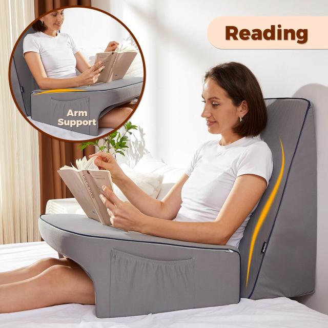 cooloo8 読書用枕 ベッド用 ゲーム用クッション 小柄な大人 ティーンエイジャーアームレスト枕 メモリーフォーム 膝用デスクピロー 読書/の通販は