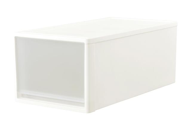 JEJアステージ(JEJ Astage) ストラ 74L ホワイト 幅39×奥行74×高さ30cm取り出しやすい 引き出し 収納ケース 押し入れ用 ウォークイン