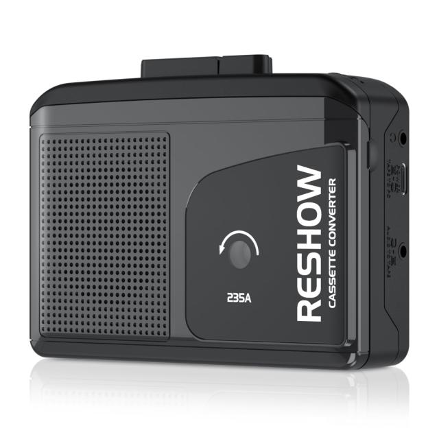 Reshow ポータブルウォークマンカセットテーププレーヤー スピーカーとヘッドホンジャック内蔵 USBカセットからMP3デジタルコンバーター ...