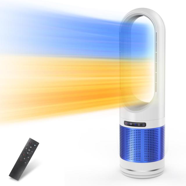 【2023冬冷暖両用】セラミックヒーター 羽なし ファンヒーター 【3in1・温風・冷風・空気浄化 】3段温風/8段冷風 暖房器具 省エネ 電気 の通販は