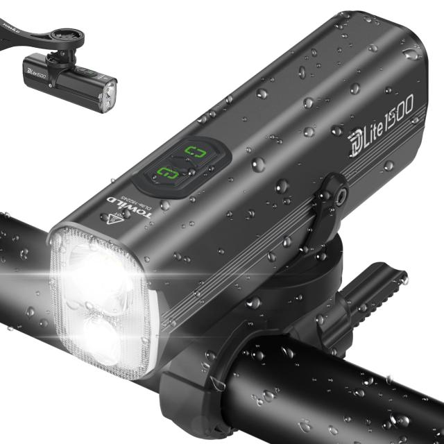 自転車 ライト 1500ルーメン 大容量5000mAh ロードバイク ライト ハイビーム/ロービーム 自転車ヘッドライト 自動点灯機能 クロスバイク