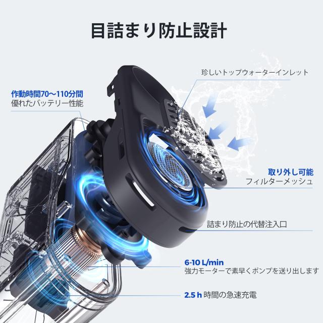 FLEXTAILGEAR MAX SHOWER ポータブルシャワー 簡易シャワー 電動シャワー 携帯シャワー キャンプ シャワー シャワー ポンプ 18.5wh USBー