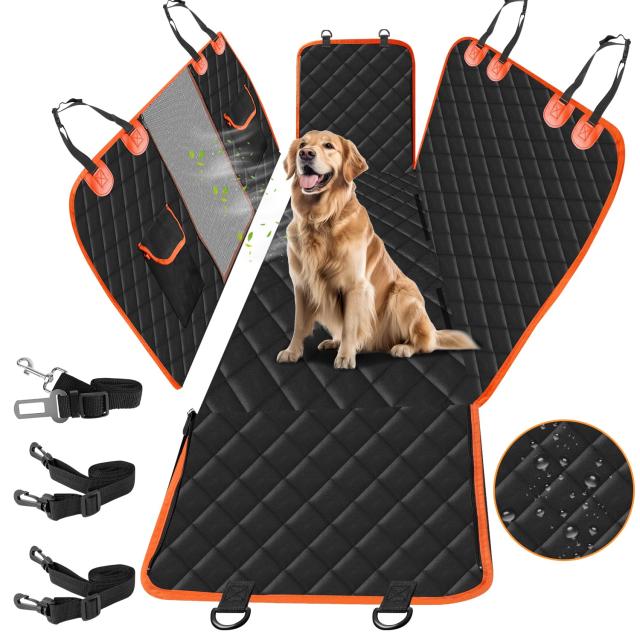 Tresbro犬 車 シート 第2代目ペットドライブシート 取り外し車ペットシート後部座席 135*45*58cm 可視メッシュ窓 改良型5層素材 安全ベルの通販は