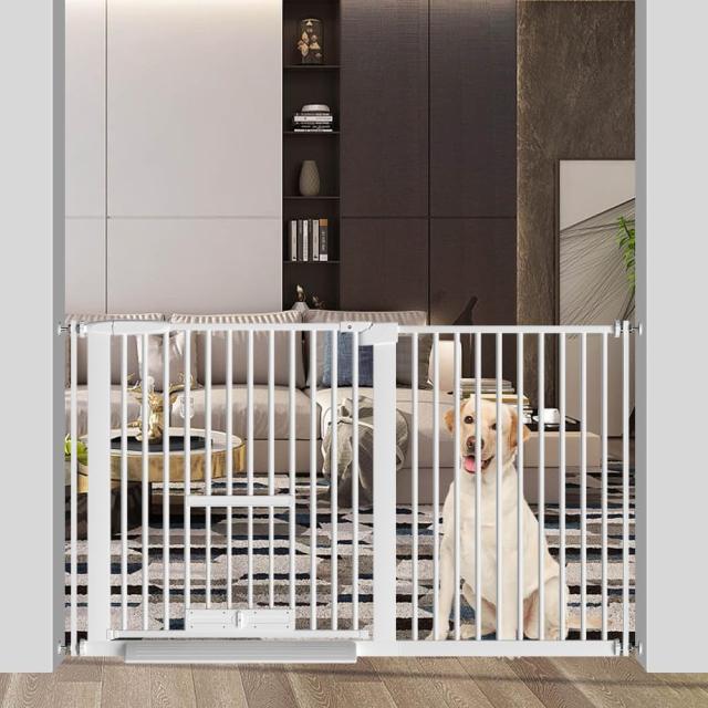 Seogva ペットゲート 3.5cm柵間隔 ペットドア付き 高さ78cm ペットゲート 犬 猫 ゲート ブラック ホワイト 猫用ゲート 過密フレーム付き の通販は 11,598円