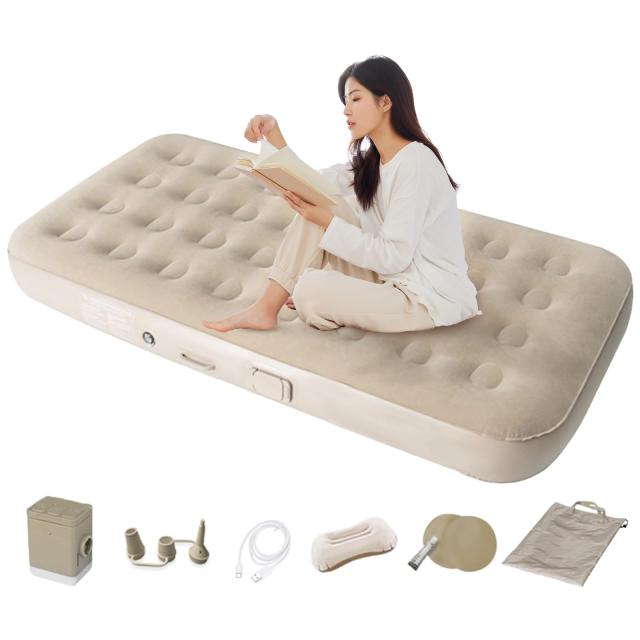 TAQISONG エアーベッド 電動 ポンプ内蔵 シングル ダブル 電動エアーベッド 来客用 25cm 極厚 耐荷重300kg 折り畳み式 キャンプ用品 エアの通販は 8,265円