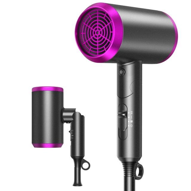ヘアドライヤー 大風量 速乾 マイナスイオン 折り畳み式 軽量 57℃恒温 過熱防止 ノズル付き ドライヤー 3段階調節 携帯便利 オシャレ 家の通販は