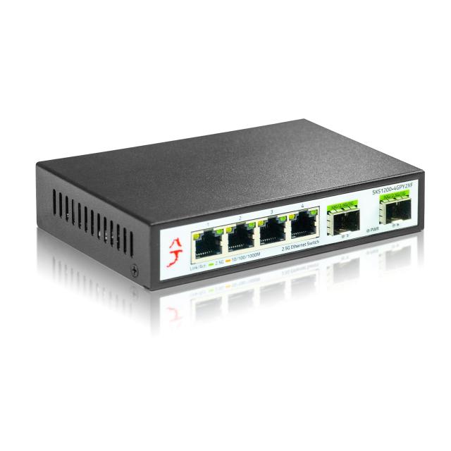 XikeStor 非管理2.5gbps スイッチングハブ 6 ポート（4x2.5G RJ45と2x10G SFP+）搭載 2.5GB ギガビット ネットワークスイッチ 高速イーサの通販は 9,143円