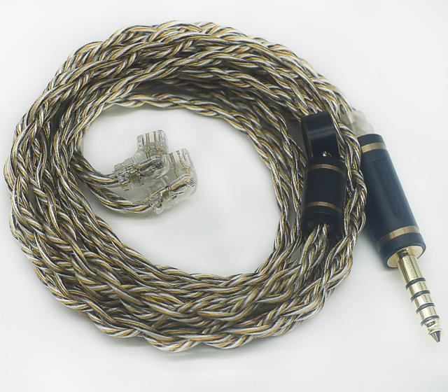 【JSHiFi-Jupiter】QDC4.4mmリケーブル 4芯金メッキと銀メッキとグラフェン線材 4.4mmイヤホンアップグレードケーブル 中華QDCイヤフォン