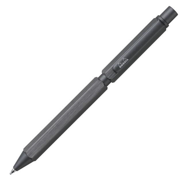 ロディア 多機能ペン 『スクリプト マルチペン チタニウム』 ボールペン 油性 0.5mm 2色(黒・赤)＆シャープペン 0.5mm アルミニウムボディ
