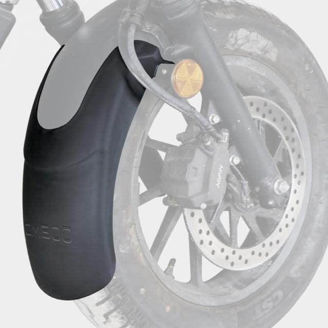 motokano Rebel レブル 250 500 rebel 250S 2017-2023 に適用 フロントフェンダー 延長20cm ポリプロピレン 8BK-MC49 無傷装着