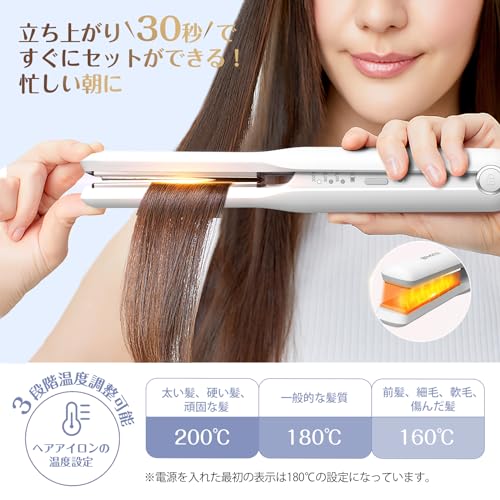 ヘアアイロン コードレス USB充電式 ミニ ストレート アイロン 三段階温度調節 小型 前髪/ロングヘア/ショートヘア 持ち運び 男女兼用の通販は ヘアアイロン コードレス USB充電式 ミニ ストレート アイロン 三段階温度調節 小型 前髪/ロングヘア/ショートヘア 持ち運び 男女兼用の通販は