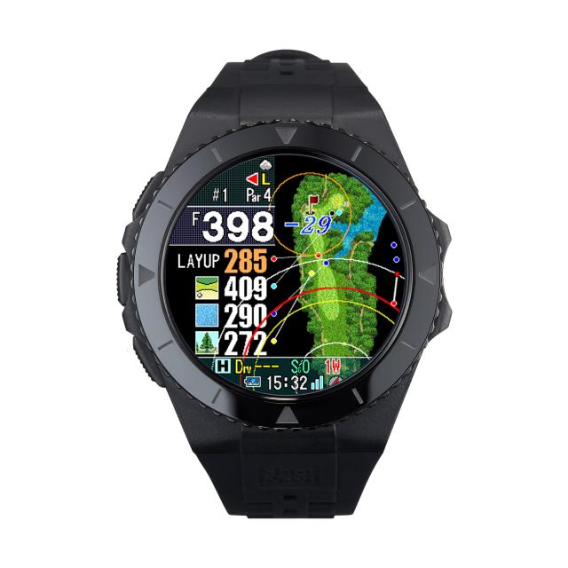 Shot Navi EXCEEDS(ショットナビ) 【ブラック】 タッチパネル大画面カラー液晶 最新GPSチップ日本製 ゴルフ距離計 GPSナビ ゴルフウォッ