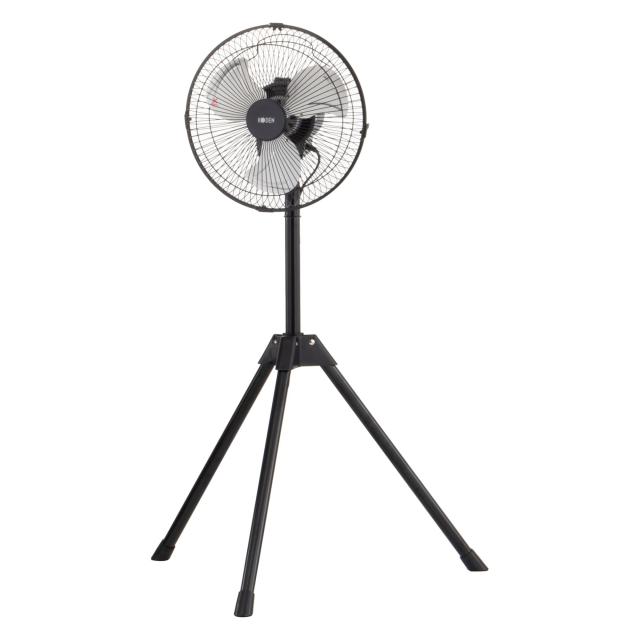 広電(KODEN) 工業扇 工場扇 業務用扇風機ミニ 25cm 三脚スタンド型 高さ74~93cm 上下左右360°ラウンドムーブ送風 自動首振り 風量3段階 5,495円