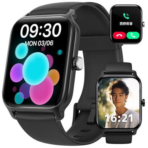 Yoever スマートウォッチ 2024最新 Bluetooth通話付き i Phone対応＆アンドロイド対応 1.8インチ大画面 Smart Watch Alexa音声 歩数計 活動の通販は 8,272円