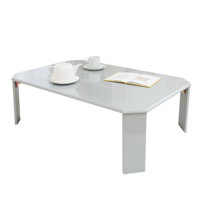 不二貿易 ローテーブル 折りたたみテーブル 幅90×奥行60×高さ32cm ライトグレー UV塗装 お手入れ簡単 ルーチェ 38707の通販は