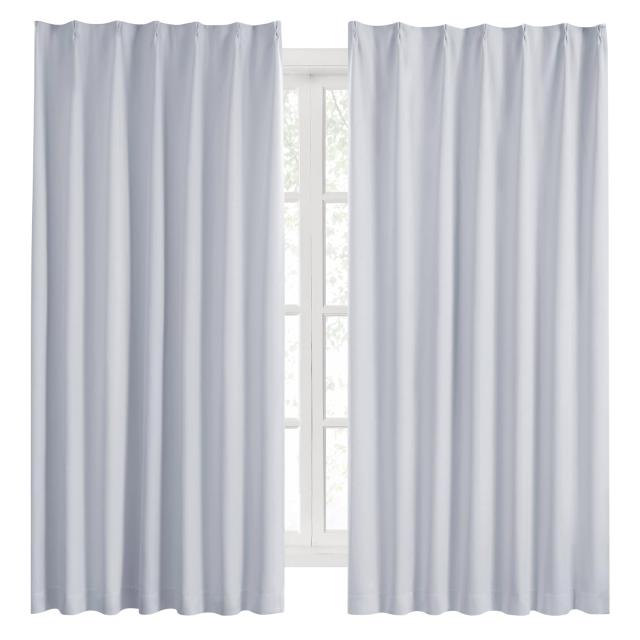 Hansleep カーテン 1級遮光 幅150cm×丈178cm 2枚組 アイスグレー 断熱 防寒 防音 省エネ 厚手 無地 おしゃれ 洗える 寝室 リビング用 (の通販は 6,300円