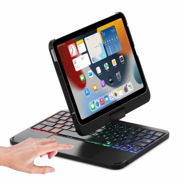 360度回転式 iPad Mini6/Mini7キーボードケース iPad mini第6/7世代 8.3インチカバー キーボード付きタッチパッド ペンシル収納 ワイヤレの通販は