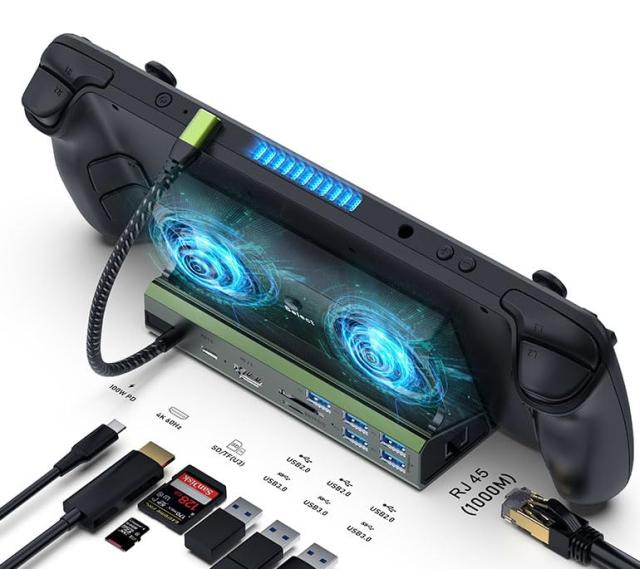 Rog Allyドック/Steam Deck対応ドッキングステーション、10-in-1