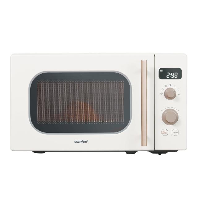 COMFEE’ 単機能 電子レンジ 17L ターンテーブル 全国対応 650W出力 液晶ディスプレイ搭載 自動メニュー・解凍機能付き シンプル 一人暮ら