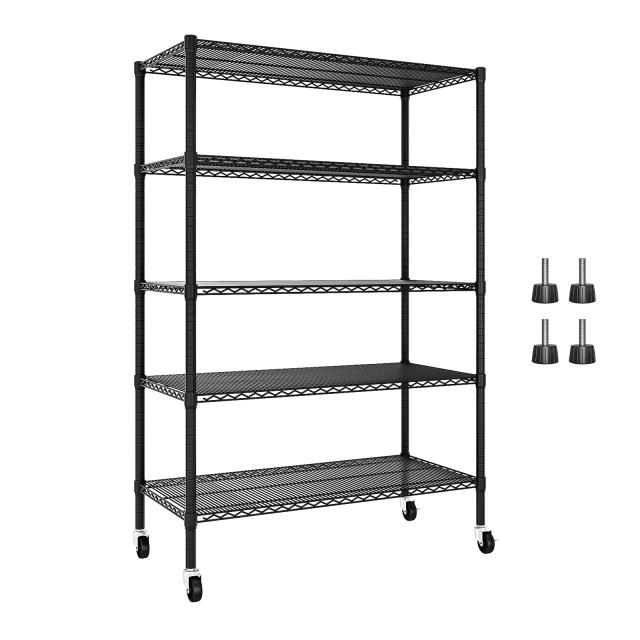 スチールラック　5段　幅90cm メタルラック　ブラック　収納棚 スチールラック 5段 幅90cm メタルラック ブラック 収納棚 スチール棚