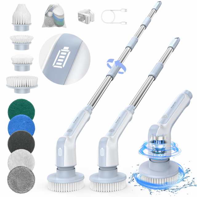 【2024新登場11in1・電量表示・IPX8防水】Airpher バスポリッシャー 電動お掃除ブラシ デッキブラシ 9つ替えブラシ付き お風呂掃除ブラシの通販はその他窓掃除用品