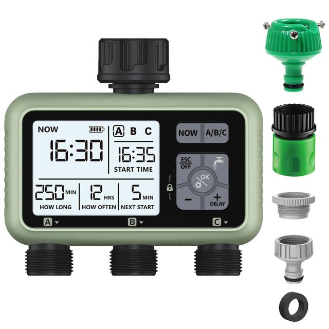 2024年新型 自動散水タイマー 散水ホース 3アウトレット 適格請求書ok 植物灌水 散水システム 散水用具 灌漑システム 給水 観葉植物 室内の通販は 7,811円