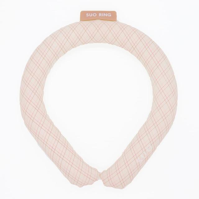 【SUO】SUO RING 28° ICE ネック用 (ピンクベージュ(グラデチェック), L)