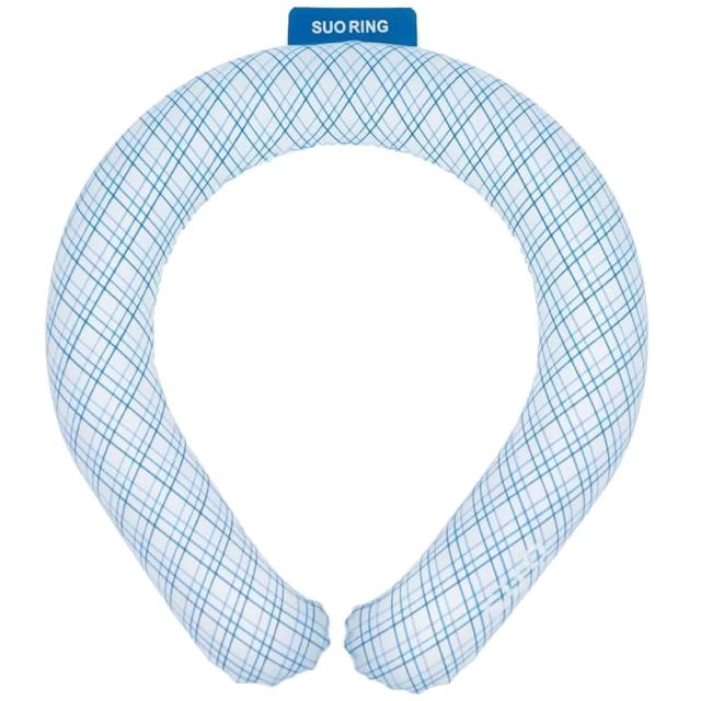 【SUO】SUO RING 28° ICE ネック用 (ブルー(グラデチェック), M)