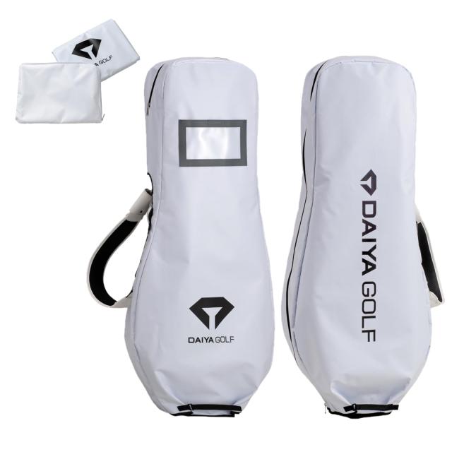 ダイヤゴルフ(DAIYA GOLF) ダイヤトラベルカバー ホワイト 8.5型から10型まで対応 耐久性 タフ 頑丈 ゴルフバッグカバー クラブ保護カバ