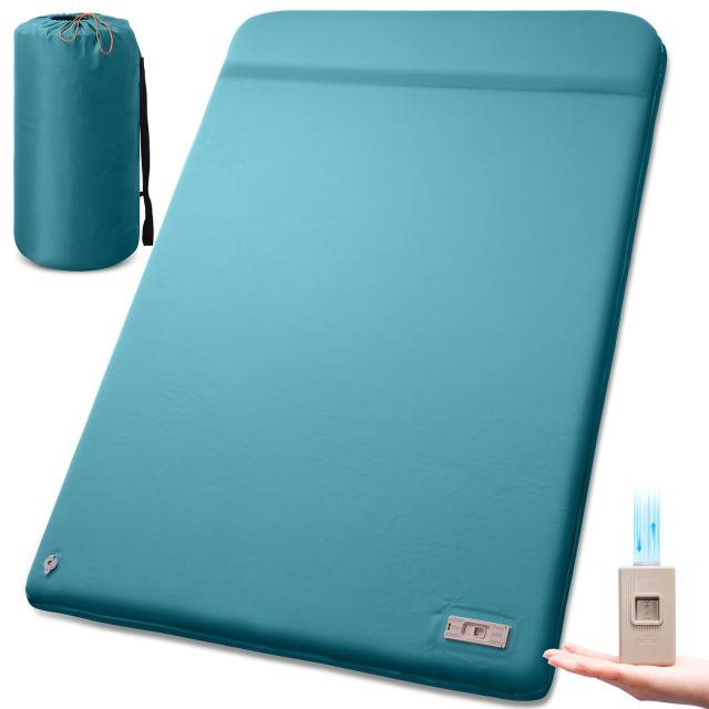 TPYOCQU キャンプ マット 【電動エアポンプ内蔵・設置簡単】 インフレーターマット 極厚8cm エアーマット 枕連体設計 車中泊マット 折りの通販は 14,550円