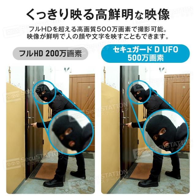SecuSTATION【Alexa対応】 SC-DE55(A) 防犯 監視カメラ パンチルト