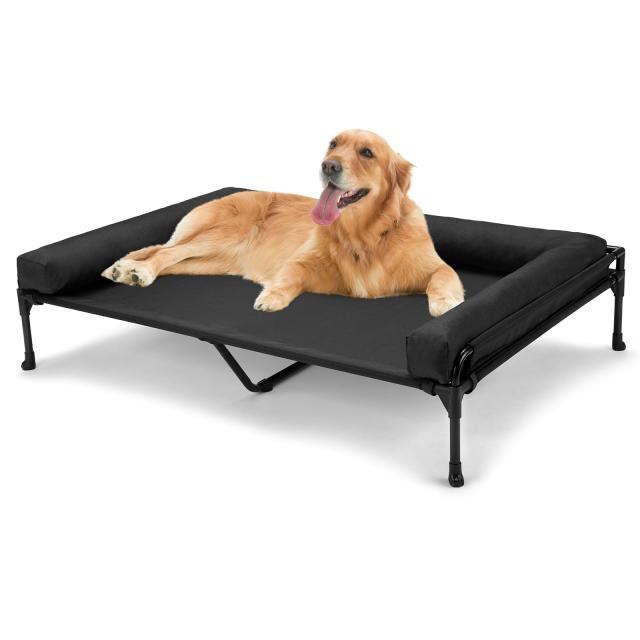 Veehoo 犬 ベッドペットベッド高床式犬用ベッド、大型犬用ベッド犬用コットベッド 3面フェンス付き洗える通気性メッシュのポータブル高床の通販はその他ペット・ペットグッズ