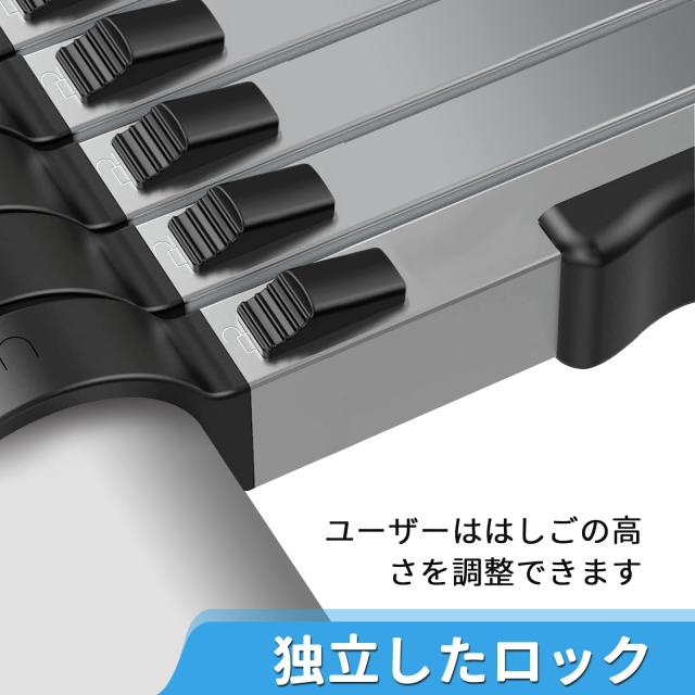 DayPlus 伸縮はしご 5m フック付き 持ち運びやすい 折り畳み 伸縮梯子 多機能アルミはしご 自動ロック スライド式 伸縮自在 高所作業 そ_3
