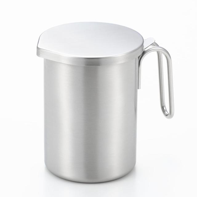 ヨシカワ and/アンド ステンレスミニオイルポット 380ml ストレーナー付き 蓋付き 日本製 燕三条 食洗機対応 AN0217