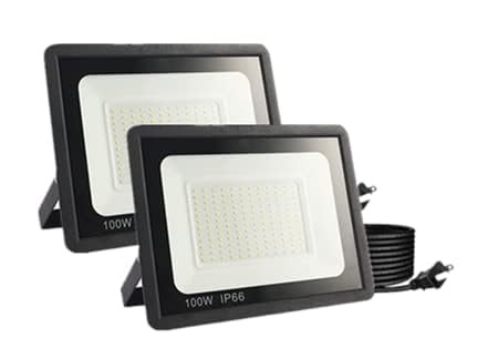 IP66防水 LED 投光器 作業灯 100V/200V 85-265V対応 100W 15000LM フラッドライト 省エネ 高輝度 アース付きプラグ PSE適合 1.8Mコード の通販は