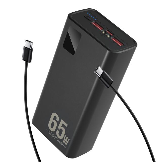 GOHHME 65W モバイルバッテリー40000mAh 大容量 急速充電 PD 3ポート3台同時充電 Phone/Android/Macbook M3 / i-Pad Type-C USB-C USB-A の通販は 6,762円