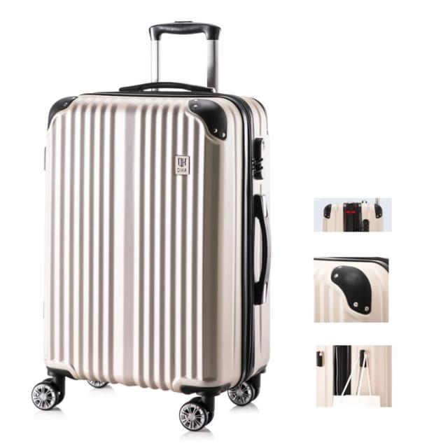 DIKA 拡張機能付き スーツケース キャリーケース 機内持ち込み 超軽量 大容量 耐衝撃 キャリーバッグ ファスナー式 物掛けフック 360度の通販は