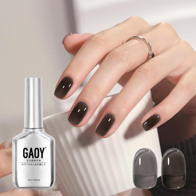 GAOY ジェルネイル シアーカラージェル ブラックゼリー ジェル 透明感