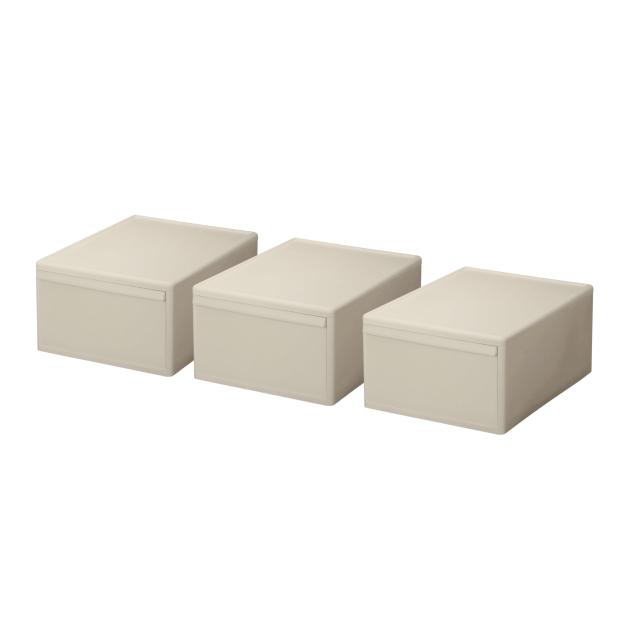 ライクイット (like-it) 家中置きたい場所にちょうどいい 収納ボックス 組み合わせて使える 収納ケース ワイドM ベージュ 日本製 MOS-03Lの通販は