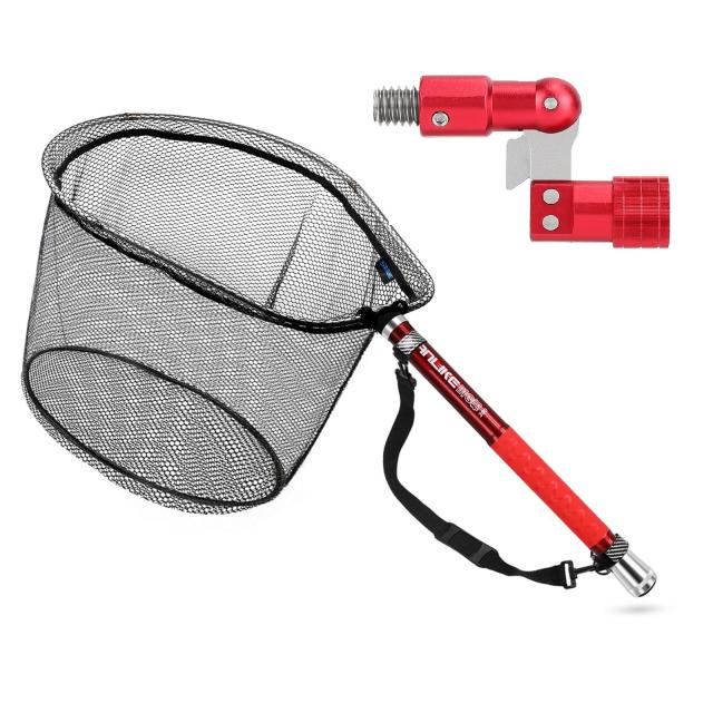 サンライク(SANLIKE) タモ網 たも網 タモ たもあみ 釣り タモ 伸縮 99%カーボン製（炭素繊維） ランディングネット 枠サイズ60×48cm 淡