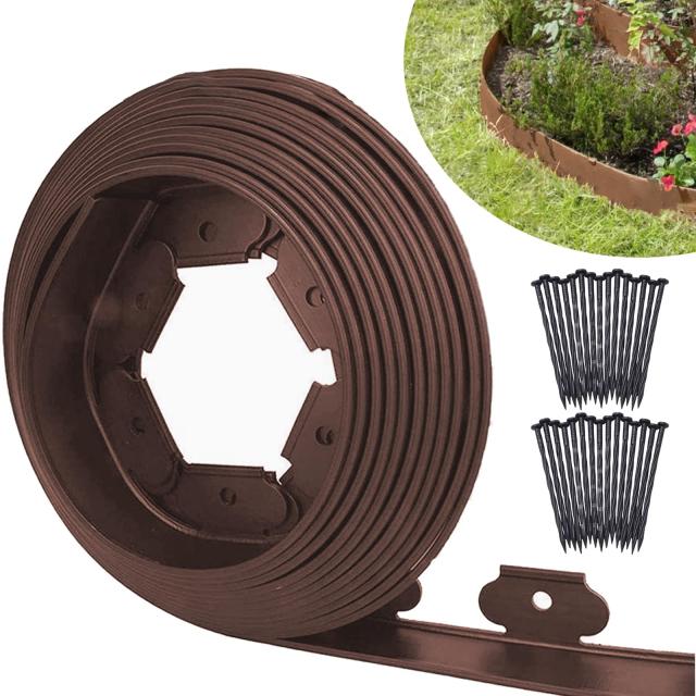 ｓｏｌａａｙ ガーデンエッジ フェンス 土留め ガーデニング用品 ピン付き 花壇 芝生 根止め ガーデンフェンス 雑草防止 園芸 ガーデンエ