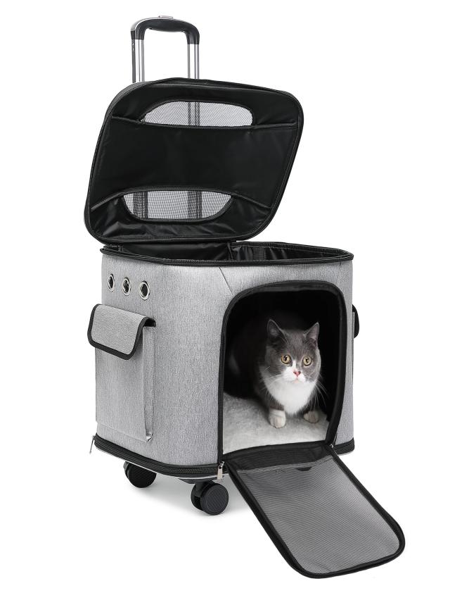CHINSUKIDA 猫 キャリー キャスター付き 小型犬 キャリーカート 2way